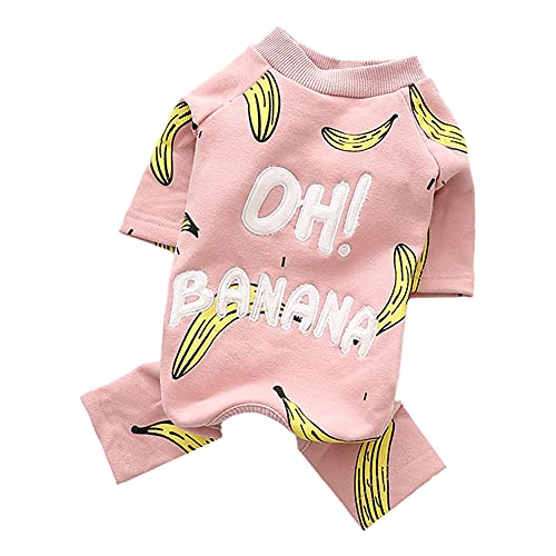 Hundebekleidung Hundemäntel Herbst Japanischer Und Koreanischer Stil Baumwolle Stretch Banana Freizeit Vierbeinige Haustierbekleidung Hundebekleidung Welpenbekleidung Hundebekleidung Medium,pink von Csheng