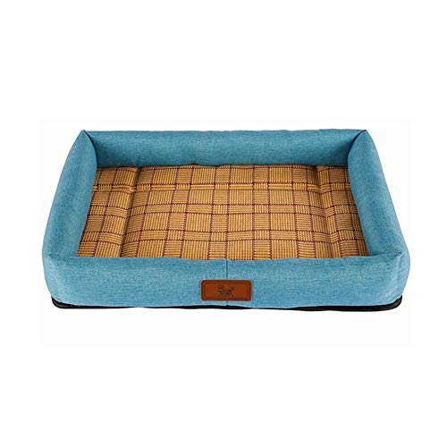 Hundekühlkissen Hundekühlkissen Katzenkühlmatte Kühlkissen Für Hunde Training Cooles Haustier Kühlkissen Sommer Zwinger Und Katzenstreu Haustierbett Welpenbett Waschbares Hundebett Large,Blue von Csheng