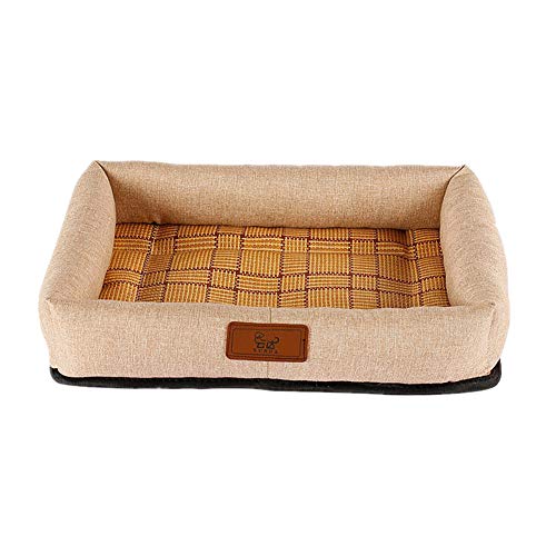 Hundekühlkissen Hundekühlkissen Katzenkühlmatte Kühlkissen Für Hunde Training Cooles Haustier Kühlkissen Sommer Zwinger Und Katzenstreu Haustierbett Welpenbett Waschbares Hundebett Large,beige von Csheng