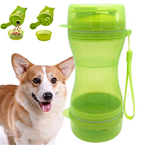 Hundewasserflasche Zum Gehen Haustier Wasserflasche Haustier Trinkbecher Hunde Gehen Aus Trinkbecher Haustier Begleitbecher Wasserfutterbecher Doppelte Tragbare Becher Green von Csheng