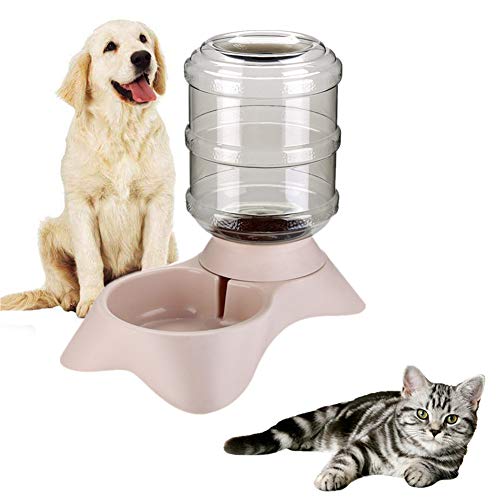 Katzenfutterspender Haustierwasserspender Haustierautomatischer Futterautomat Automatischer Katzenfutterautomat Tierfutterspender Wasserfütterung Katzen Hunde Und Katzen Schüssel pink,water feeder von Csheng