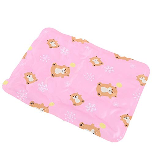 Pet Cool Mat Kühlmatte Pet Cooling Mat Cat Cooling Mat Decke Für Pet Summer Dog Cat Pet Ice Pad Pet Gel Cold Pet Ice Pad Sommerschlafbett Cool Halten pink,Large von Csheng