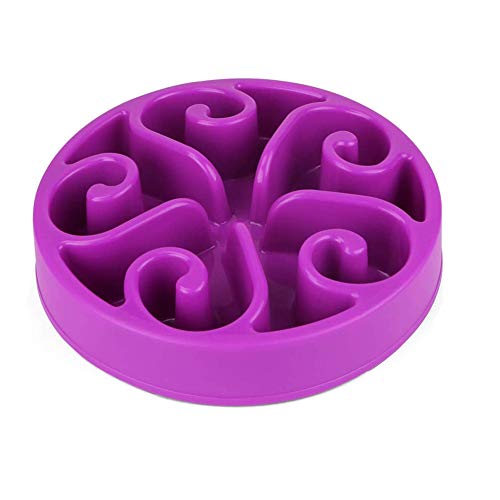 Slow Feeder Dog Bowl Hundenäpfe Zum Verlangsamen des Essens Hund Slow Feeder Bowl Slow Eating Hundenapf Slow Food Bowl Für Katzen Und Hunde Personalisierte Hundenapf Hundenäpfe Purple von Csheng