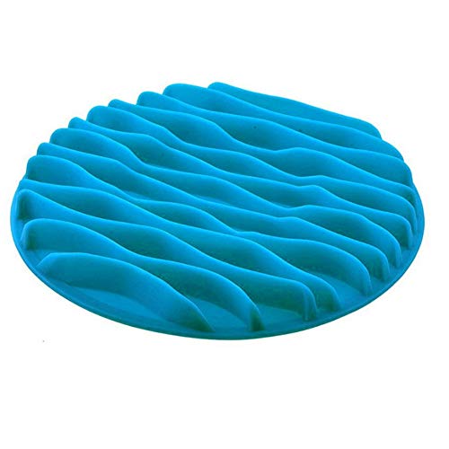 Slow Feeder Dog Bowl Hundenäpfe Zum Verlangsamen des Essens Hund Slow Feeder Bowl Slow Eating Hundenapf Wave Bowl Silikon Slow Food Dog Choking Prevention Bowl Personalisierte Blue,L von Csheng