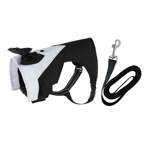 Csnbfiop Haustier Hund Halloween Party Anzug 2 Bein Kostüm Harness Weste Mit Leine Hund Hochzeit Anzug Katze Geburtstag Party Cosplay Kleidung von Csnbfiop