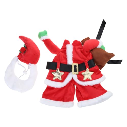 Csnbfiop Schöner Hund Santa Kostümhut Für Weihnachtsfeier Fotoshooting Santa Outfit Festival Haustier Cosplay Kostüm Holiday Requisiten von Csnbfiop