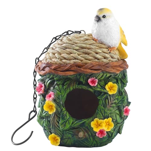 Csnbfiop Vogelnestpapageien Nest Hanging House Für Verschiedene Größe Birds Wild Birdhouse Harz Nest Zucht Vogelhaus Für Den Innenhof von Csnbfiop