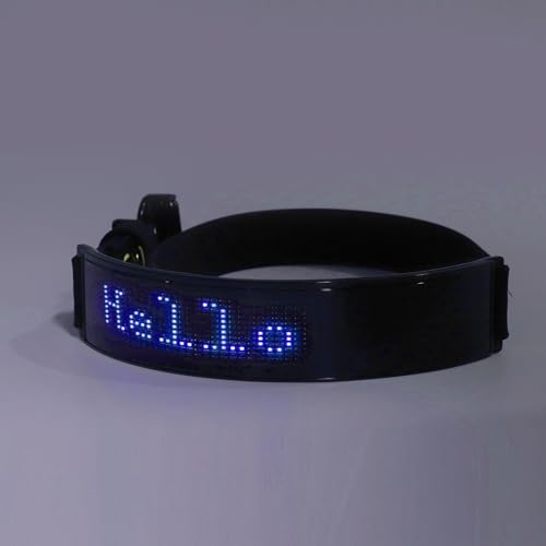 Leuchtendes Hundehalsband, über USB Wiederaufladbares LED-Hundehalsband für Nächtliche Spaziergänge, Intelligentes DIY-Hundehalsband, Modische, Leuchtende Haustier-Halskette, von Cuifati