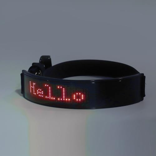 Leuchtendes Hundehalsband, über USB Wiederaufladbares LED-Hundehalsband für Nächtliche Spaziergänge, Intelligentes DIY-Hundehalsband, Modische, Leuchtende Haustier-Halskette, von Cuifati