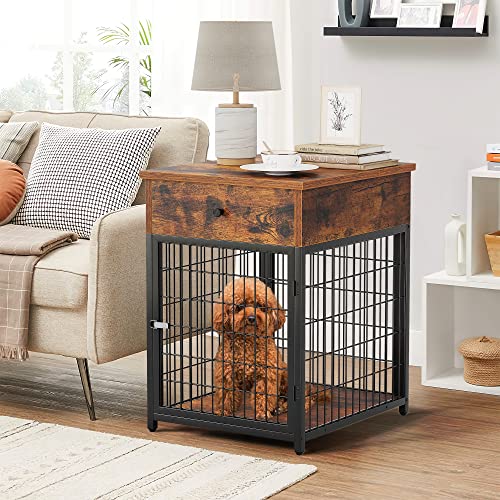 Holzmöbel Haustiere Kisten, Stil Zwinger Endtisch, Haus Indoor Outdoor Verwendung, Kaufest, Flip Top Aufbewahrung, Casual Home Wooden Pet Crate, Kiste Seite Braun von CuisinAid