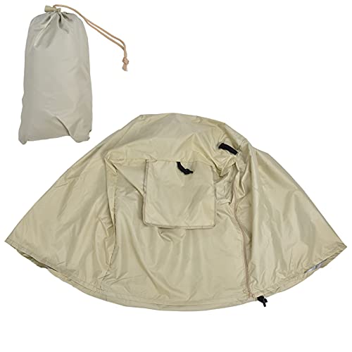 Culnflun Hundekäfig-Abdeckung, wasserdichte Haustierhütten-Abdeckung, Sonnenschutz für Outdoor-Reisen mit atmungsaktiven Netzfenstern (Beige) von Culnflun