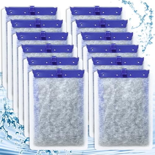 Cunina Filterkartuschen, groß, kompatibel mit Tetra Whisper Bio-Bag Aquariumfilter, Ersatz für Aquarien für Whisper Filter 20i 40i / IQ 20 30 45 60 / PF20 30 40 60, 12 Stück von Cunina