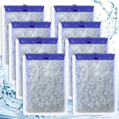 Cunina Große Aquarium-Filterkartuschen, kompatibel mit Tetra Whisper Biobeutel für Aquarien, Aquariumfilter, groß, passend für Tetra Whisper Filter 20i 40i / IQ 20 30 45 60 / PF20 30 40 60, 8 Stück von Cunina