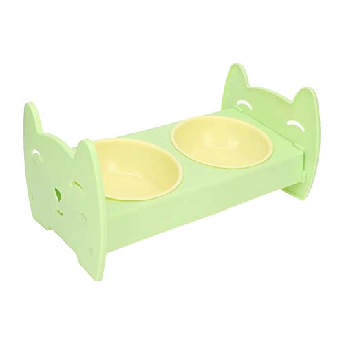 Cuque Double Pet Food Bowl Auslaufsichere Leichte Mehrzweck-Hundefutternäpfe für Hunde für Haustiere (Grün) von Cuque