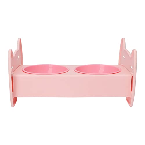 Cuque Double Pet Food Bowl Auslaufsichere Leichte Mehrzweck-Hundefutternäpfe für Hunde für Haustiere (Rosa) von Cuque