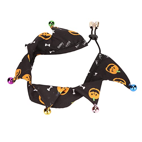 Cuque Halloween-Hundehalsband, Kürbismuster, Halloween-Bandana für Hunde, verstellbare Hundegröße für Kaninchen von Cuque