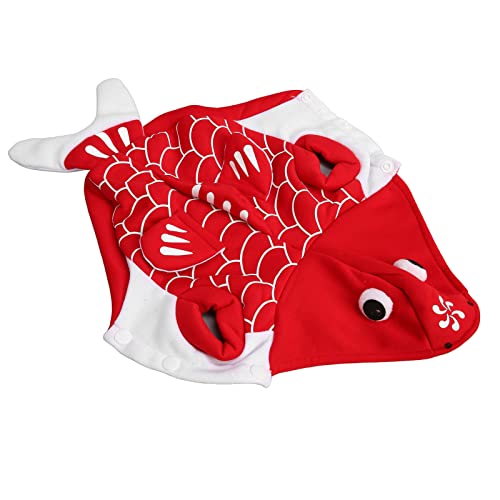 Cuque Hund Fisch Kostüm Halloween Hundekleidung Polyester Elastischer Rundhalsausschnitt für Hund Cosplay von Cuque