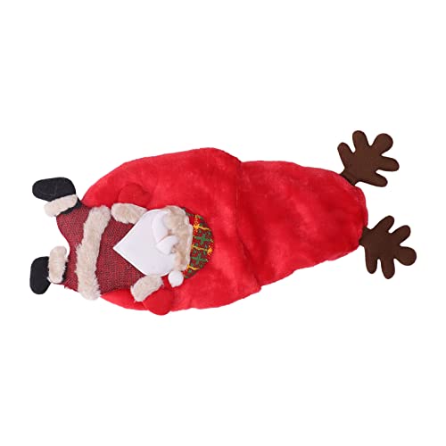 Cuque Hunde-Weihnachtskostüm Schnallenverschluss Verdickte Haustier-Weihnachtskleidung Leicht zu tragendes Weihnachtsmann-Design für Hunde (XS) von Cuque