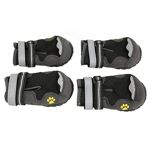 Cuque Hundestiefel, Allwetter Verstellbare rutschfeste Hundeschuhe Zum Wandern und Reisen (Geben Sie 5 EIN) von Cuque