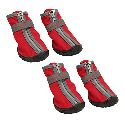 Cuque Hundestiefel, Hundeschuhe aus strapazierfähigem, weichem, wasserdichtem Gummi mit reflektierendem Streifen für den Sport von Cuque