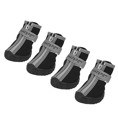 Cuque Hundestiefel mit weicher Sohle verhindern Rutschen, Schwarze, atmungsaktive, wasserdichte Hundeschuhe für Outdoor-Sportarten von Cuque