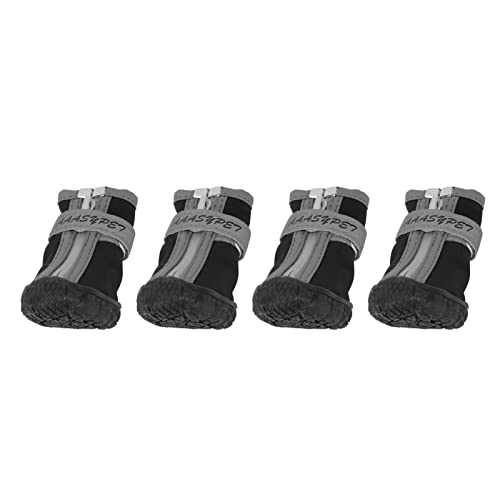 Cuque Hundestiefel wasserdichte Hundeschuhe Weiche Sohle Verhindern Rutschen Reflektierende Atmungsaktive Tragbare Outdoor-Sportschuhe von Cuque