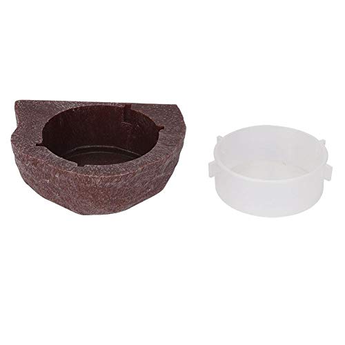 Cuque Verrückter Kunststoff Reptilien Eidechse Schüssel, Chamäleon Feeder, Durable Bowl Food Chamäleon für Eidechse(Brown) von Cuque