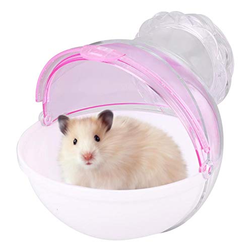 Verrückter 55mm Tierkäfig Verbesserte Hamstertoilette, Hamsterkäfig-Badezimmer, Meerschweinchen für Hamster(Pink) von Cuque