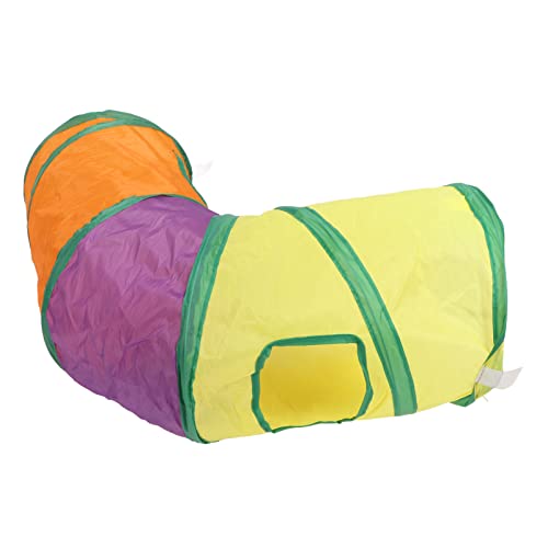 Cuque Pet Tunnel Zusammenklappbare Interaktive Katzentunnel aus Polyester für Indoor-Kätzchen von Cuque