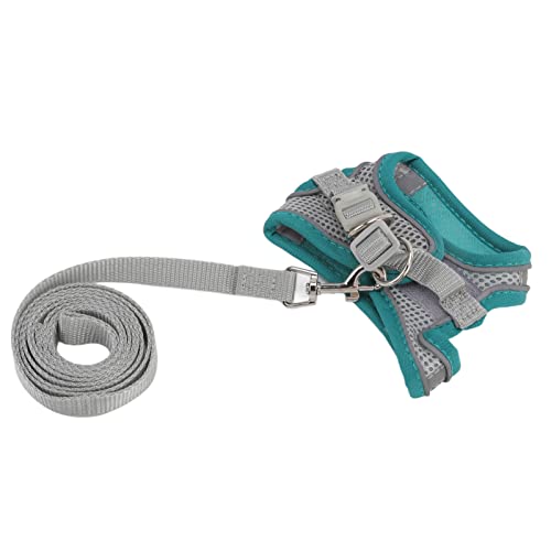 Cuque Pet Vest Harness Leash, Reflektierende Streifen Leichte Weste Design Atmungsaktive Hundegeschirrleine Verstellbar für den Täglichen Spaziergang für die Erholung Im Freien (L) von Cuque