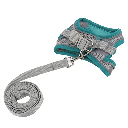 Cuque Pet Vest Harness Leash, Reflektierende Streifen Leichte Weste Design Atmungsaktive Hundegeschirrleine Verstellbar für den Täglichen Spaziergang für die Erholung Im Freien (XXS) von Cuque