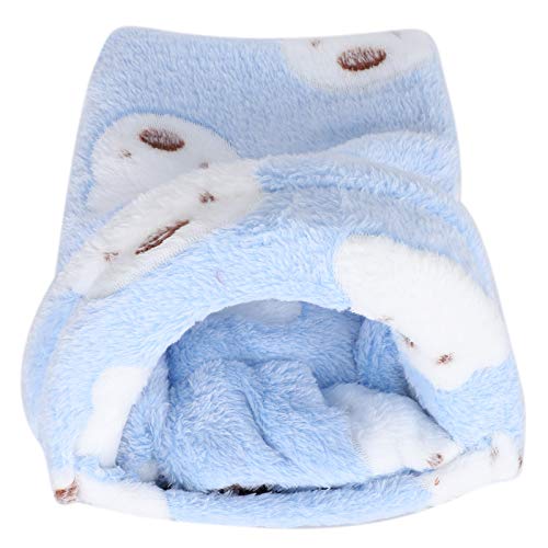 Cuque Verrückter Abnehmbares Hamster-Schlafbett, maschinenwaschbares Haustierbett mit Schwamm für Haustierbett-Hamster(Blue, M) von Cuque