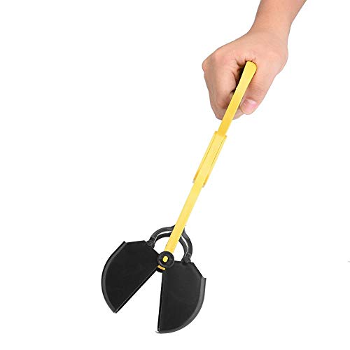 Cuque Verrückter Dog Poop Scooper, Pet Dog Poop Tiere Welpen Abfallentferner Aufnahmeclip mit langem Griff(Gelb) von Cuque