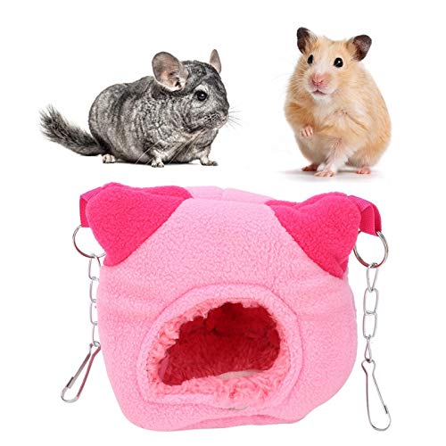 Cuque Verrückter Hamster hängendes Haus, Hamster Hängematte, helle Farbe Hamster hängendes hängendes Schlafhaus für Eichhörnchen Meerschweinchen(Rose Red) von Cuque