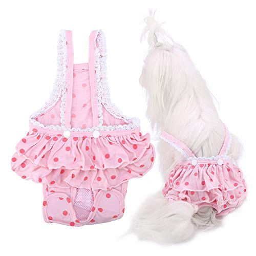 Cuque Verrückter Hund Hosenträger für Windeln weiblich ， Hund Windel Hosenträger Rosa Hund Strumpf Hund Hosenträger Hund(Pink, S) von Cuque