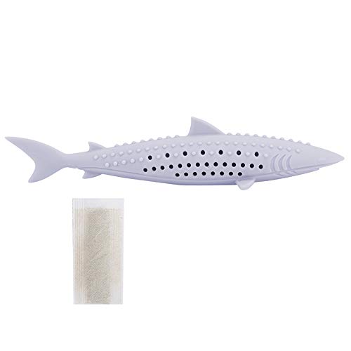 Cuque Verrückter Katze Molar Fischspielzeug, Molar Katzenminze Katze Silikon Fischspielzeug, Reinigung für Katzenspielzeug Haustier(Purple) von Cuque