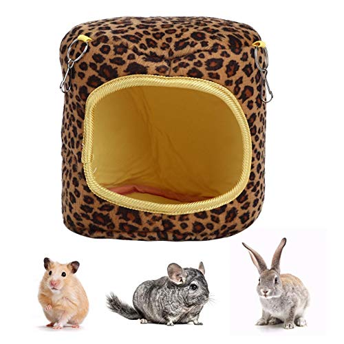 Cuque Verrückter Sicherer Hamster hängen, dunkle Farbe hängen schlafendes Haustier hängen, maschinenwaschbarer Igel für Eichhörnchen(Leopard Yellow) von Cuque