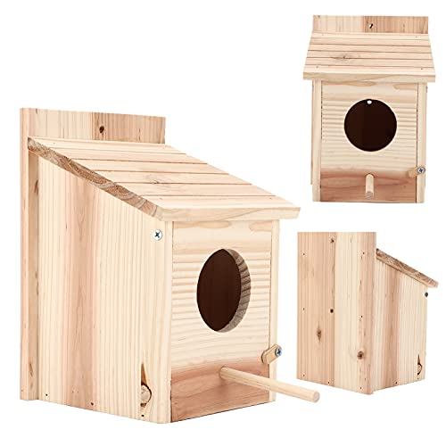 Cuque Vogelhaus Zuchtkasten Outdoor Holz Vogelhaus kann leicht in die Neigung einsteigen Design für Vögel von Cuque