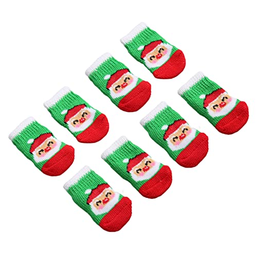 Cuque Weihnachtssocken für Hunde, 5 Sets Hundesocken aus Baumwolle und Polyester für den Hausgebrauch von Cuque