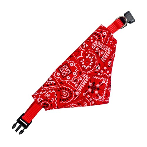 Cuque Welpen-Schal-Kragen, Schnellverschluss, Hautfreundlich, Modisch, Haustier-Halsband, Bandana, Atmungsaktiv, Verstellbar für Kaninchen (M 1,5 cm/0,6 Zoll) von Cuque