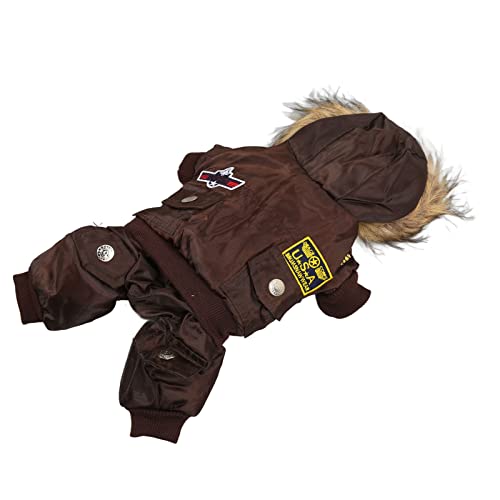 Cuque Hundejacke, bequemer Haustier-Hoodie, weiches Mesh-Design, gepolsterte Winterbaumwolle für kleine Hunde (L) von Cuque