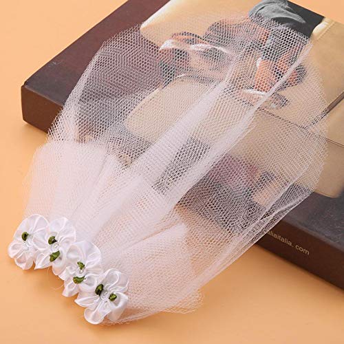 Mai Geschenke Cuque Haustier Schleier, Hochzeitsschleier Blume Kopfschmuck Schleier Clip Haustier Hochzeit Hochzeitsschleier für Haustier für Hund Kostüm für Cessory für Katze Zubehör für Katze Kostüm von Cuque