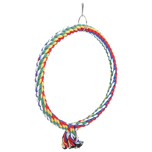 Parrot Swing Toys Hanging Bird Colorful Swing Ring für Sittiche (L) von Cuque