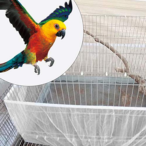 Verrückter Airy Bird Cage Cover, waschbarer Catcher Guard Bird Cage Mesh Cover, Vogel für Bird Cage(Large) von Cuque