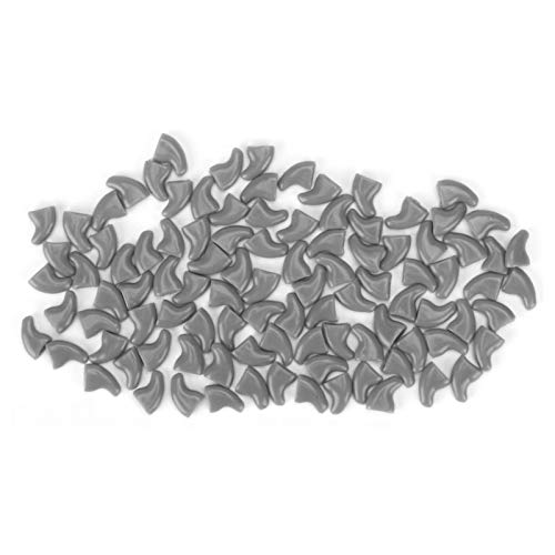 Verrückter Cat Paw Protector, Umwelt 100PCS Cat Nail Protector, Pet Nail Dog(Metal Gray, XS) von Cuque