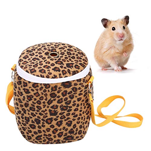 Verrückter Einzelschulter-Hamsterträger, tragbarer Haustierträger, tragbares neuartiges Design Leicht zu reinigen für Eichhörnchenigel(Yellow Leopard) von Cuque