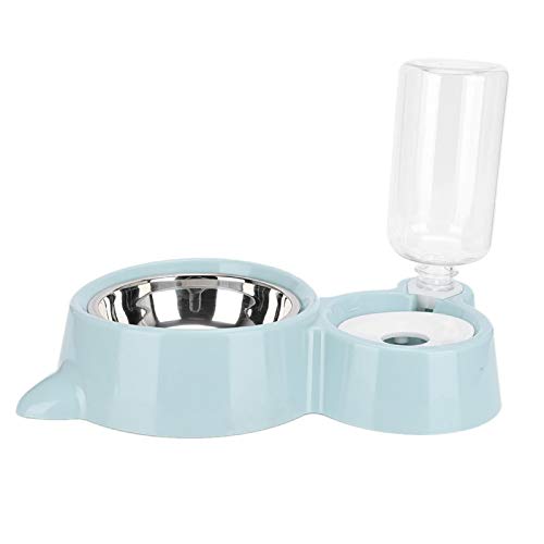 Verrückter Fütterung Futter Trinkschalen Pet Feeder Bowl, Hundewasser Feeder, Automatisch für Hunde,(Blue) von Cuque