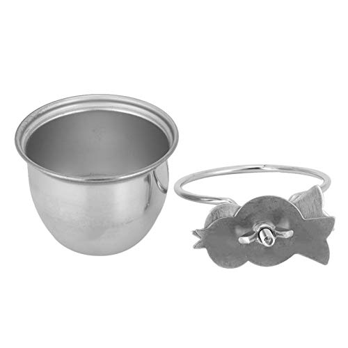 Verrückter Futter- und Wasserbecher aus Edelstahl, Coop Cup aus Edelstahl, Coop Cup Dish Feeder Ungiftig mit Klemmhalter Leicht zu entfernen für Papageienvögel(7.5cm) von Cuque