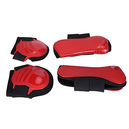 Verrückter Horse Support Boots, Horse Leg Wrap, Neopren Langlebig Bequem für Horse Leg Cover Cushion Pad Protection Boots(red, A Set of XL) von Cuque