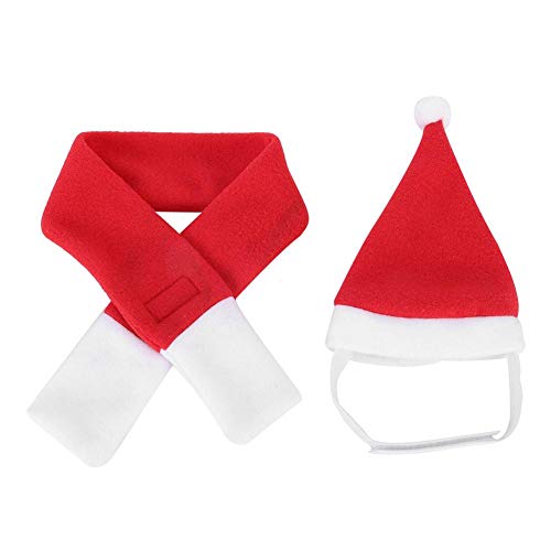 Verrückter Hund Santa Hat, Santa Hat Kätzchen Schal Cute Pet Santa Hat Schal, für Pet Dog Puppy(M) von Cuque